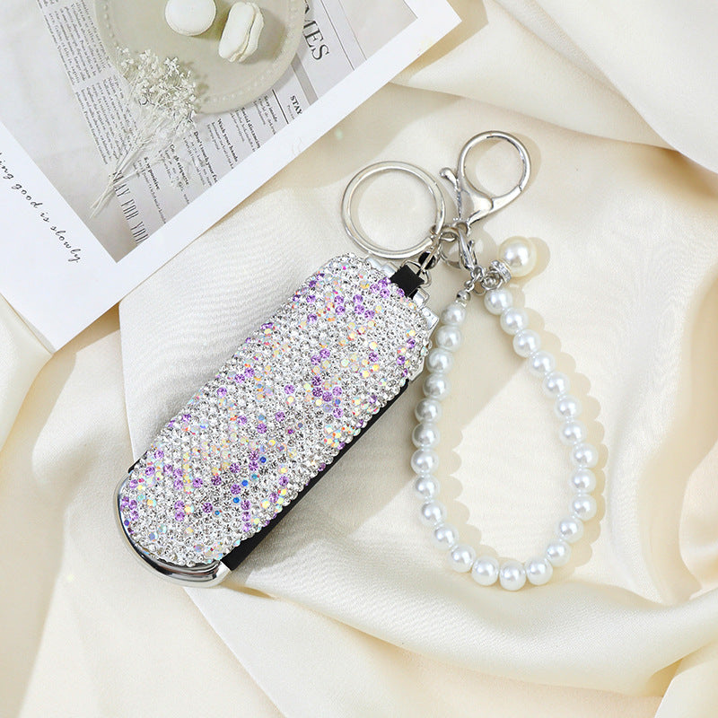 Wholesale Rhinestone Portable Folding Comb Mirror Keychain ACC-KC-ZhiYa025