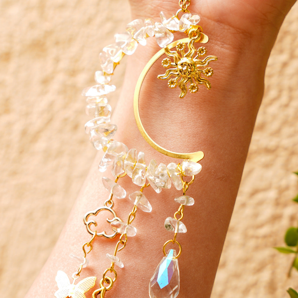 Wholesale Natural Crystal Gravel Sun Catcher Wind Chime ACC-WS-RongGuan002