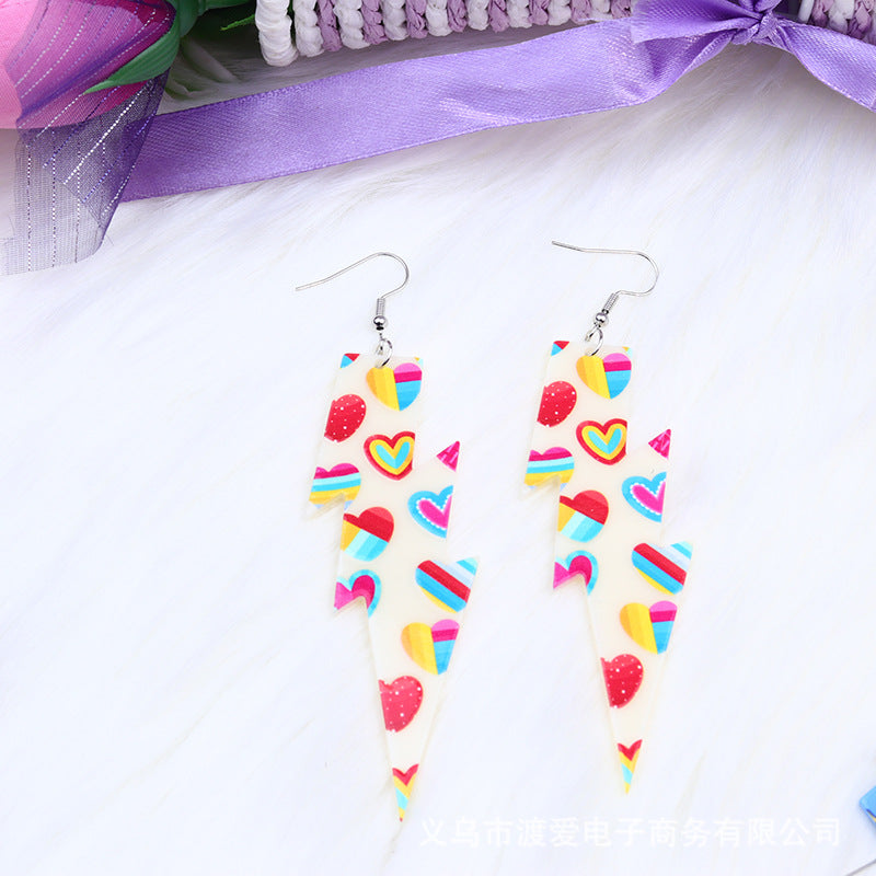 Wholesale Lightning Leopard Butterfly Acrylic Earrings ACC-ES-DA017