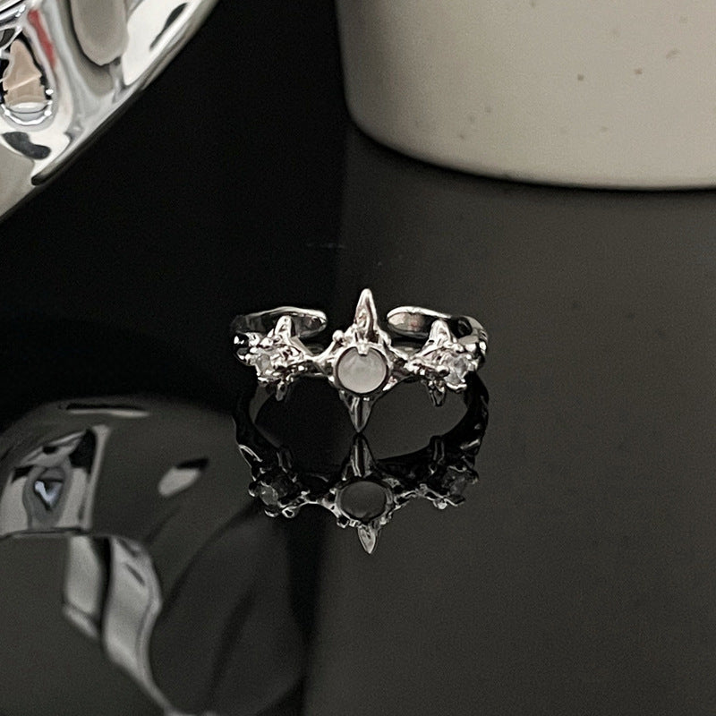 Wholesale Irregular star simple Opal fashion Open ring