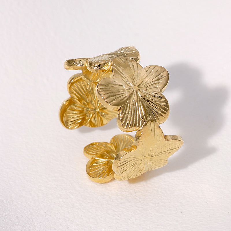 Wholesale Stainless Steel Rings Open 18K Gold Plated Rings ACC-RS-Manguo004