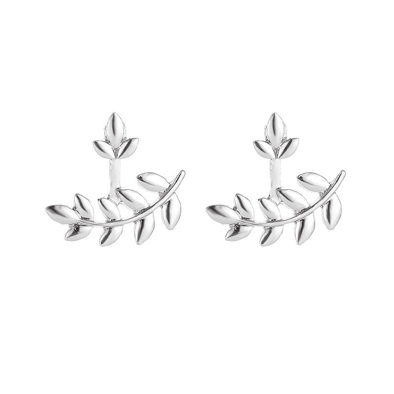 Wholesale  simple leaf ear clip earrings