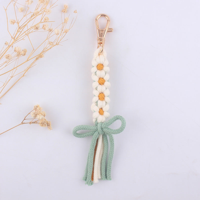 Wholesale Hand-woven Cartoon Flower Bow Lanyard Keychain ACC-KC-GuangTian068
