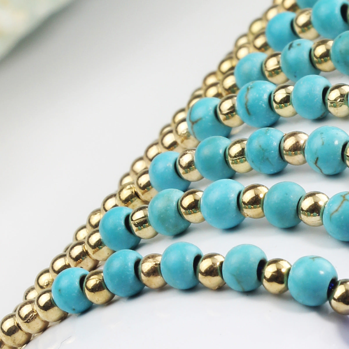 Wholesale Evil Eye Woven Rope Turquoise Beaded Bracelet for Women,  Handmade Geometric Style,  Chic Jewelry Accessory Gift