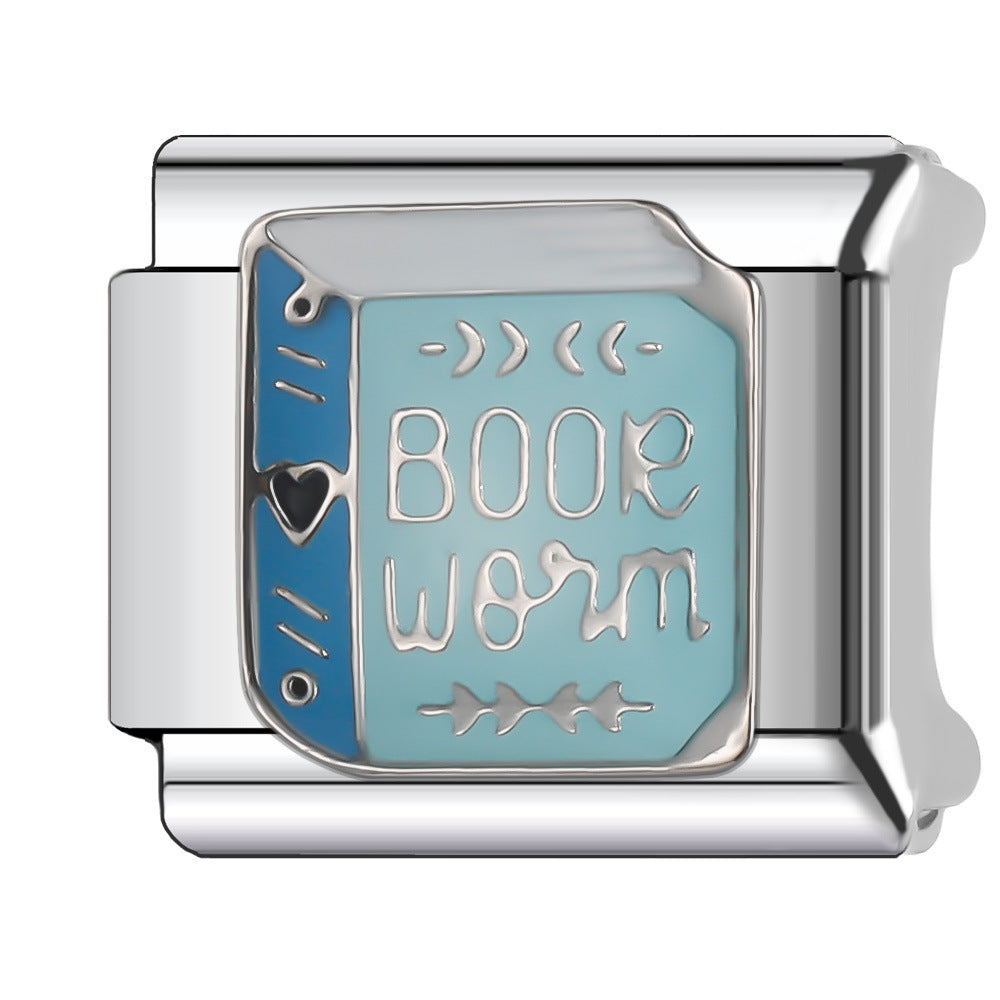 Wholesale Italian Charm Bracelet 9mm DIY Splicing Tutorial Student Series Stainless Steel Composable Bracelet