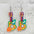 Boucles d'oreilles acryliques en gros couleur guitare pipa instrument boucles d'oreilles