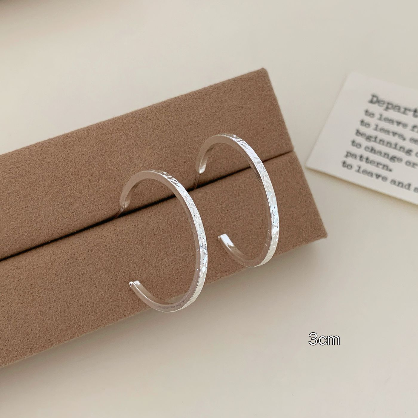 Wholesale Large earrings  suitable silver needle earrings large circle plain earrings