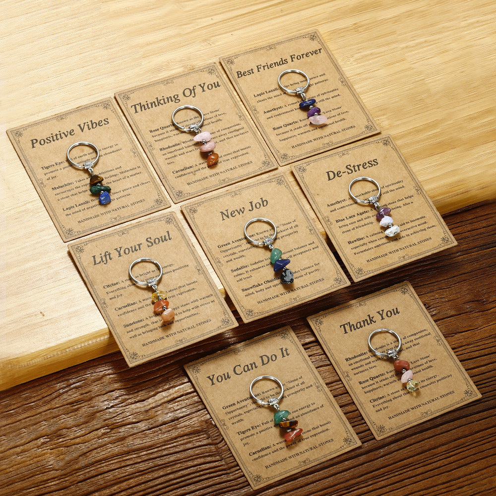 Wholesale  stone beaded keychain