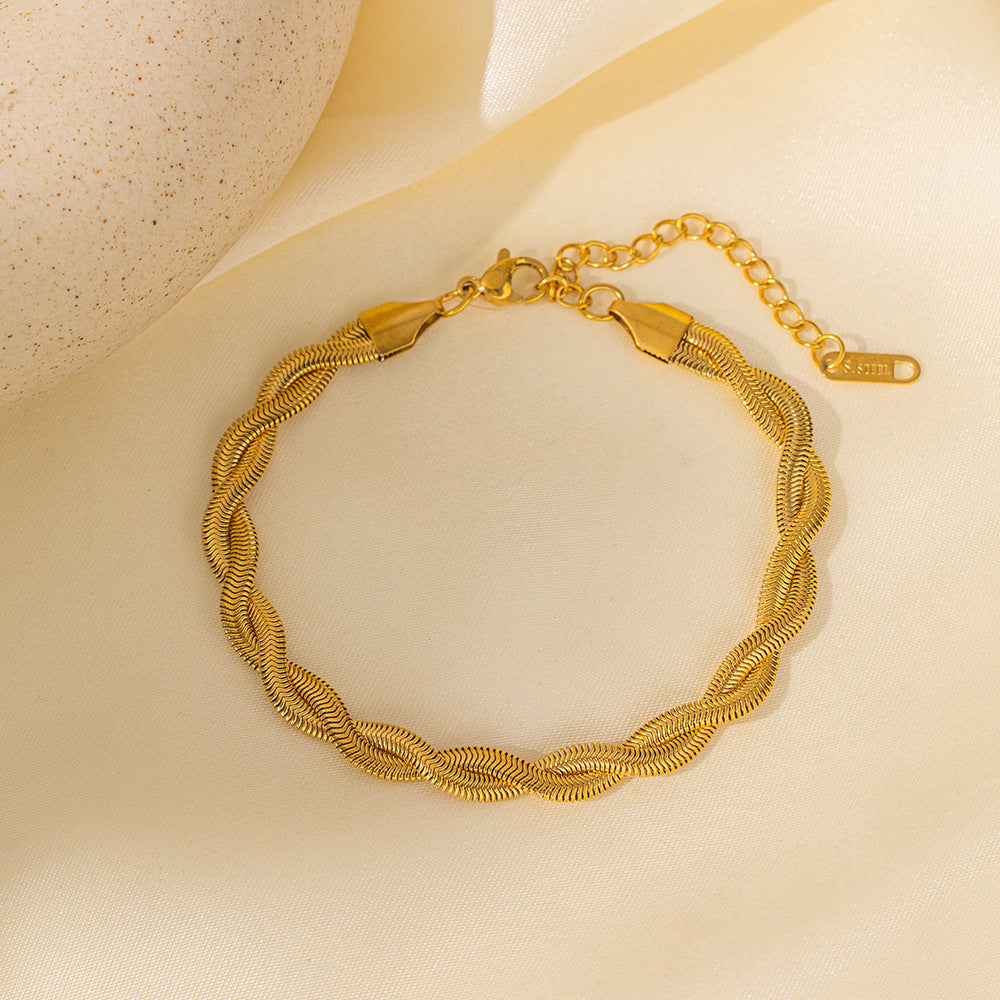 Wholesale Stainless Steel Gold Bracelet ACC-BT-QiYun005