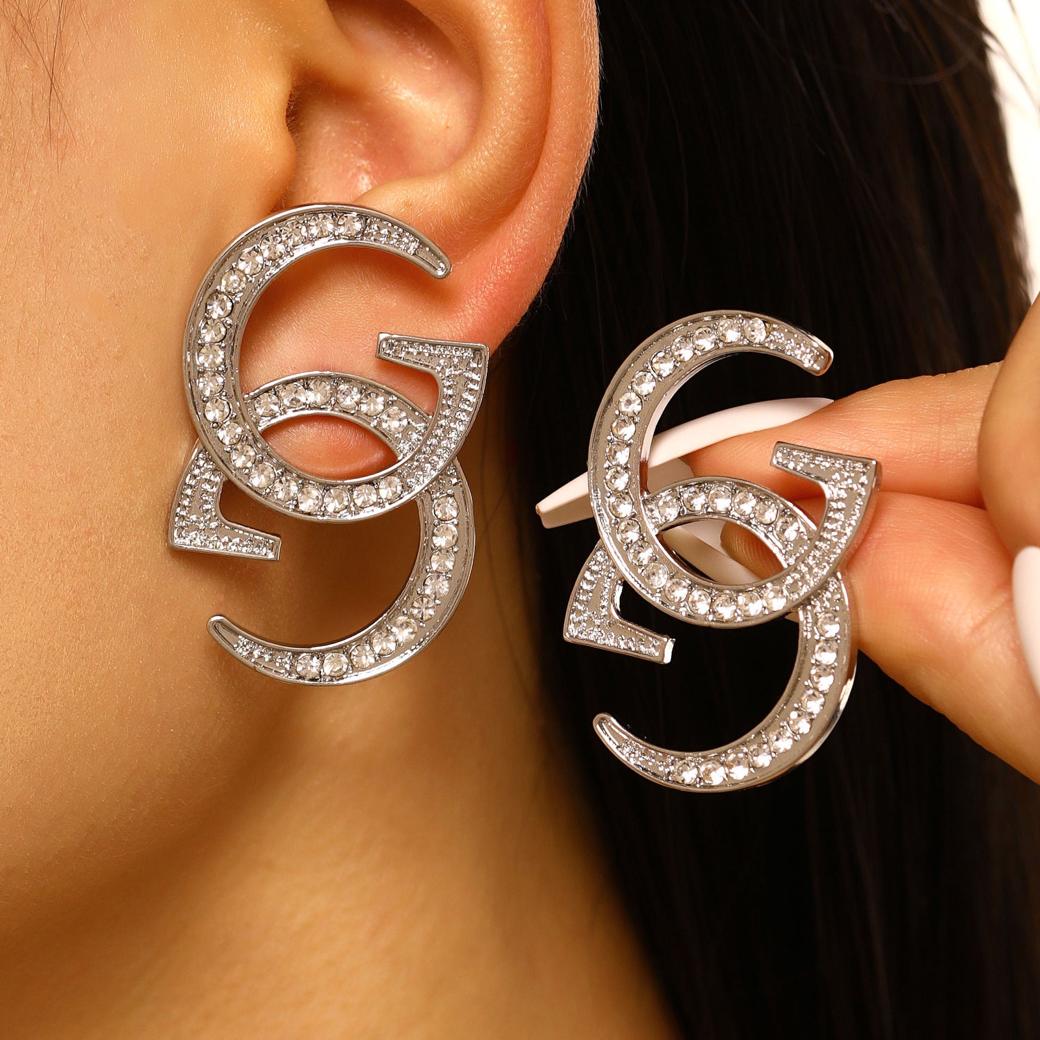 Wholesale European Style Double G Letter Alloy Earrings Stylish Jewelry Accessory for Daily Use