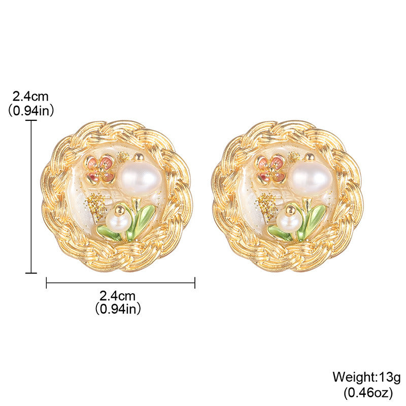 Wholesale Retro Natural Pearl Earrings