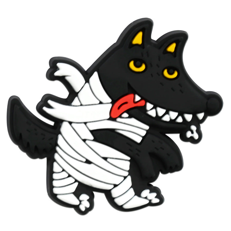 Wholesale Random 100pcs Halloween PVC Soft Rubber Shoe Buckle Decoration ACC-SC-RYY071