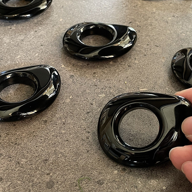 Wholesale 50mm obsidian necklace sweater chain