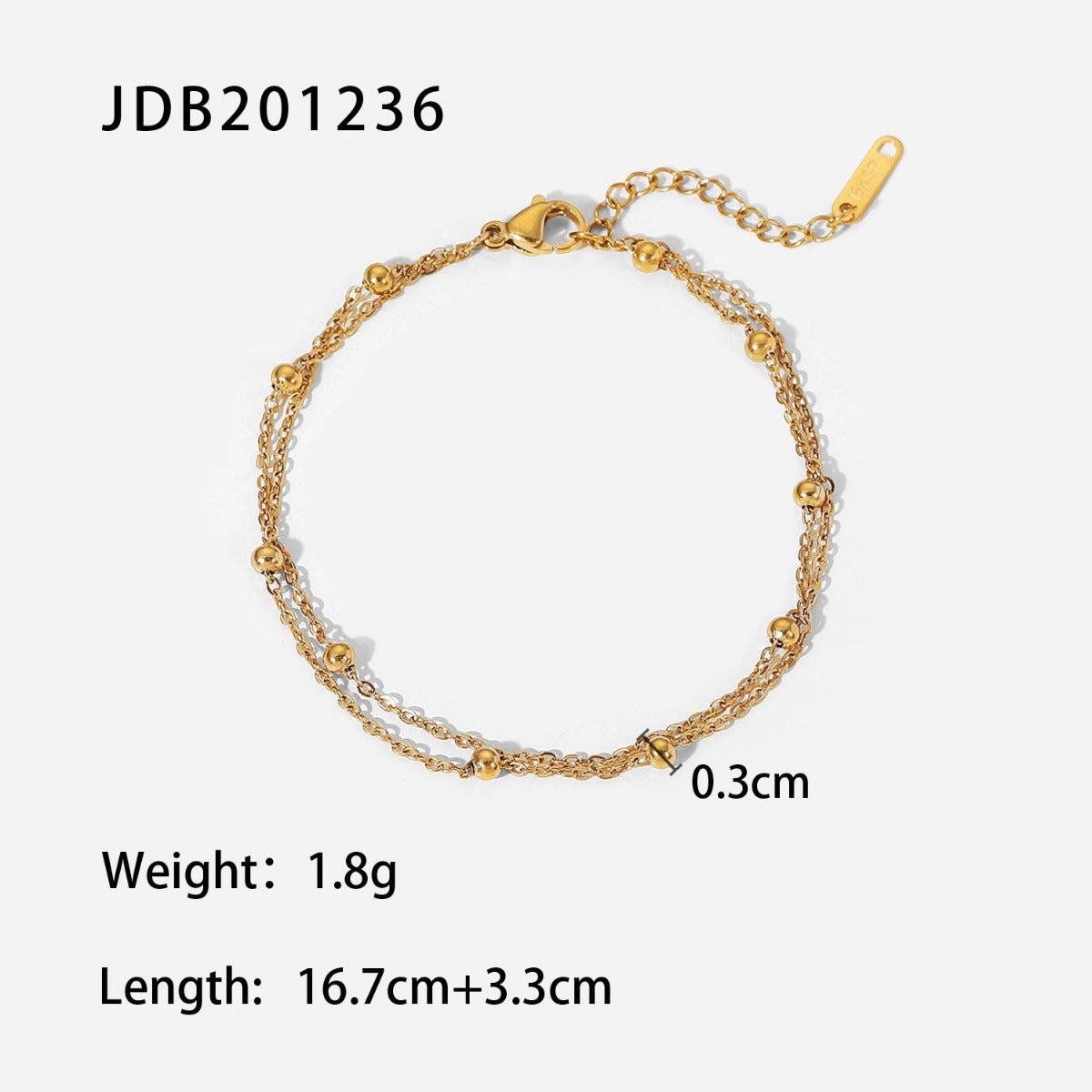 Wholesale  Stainless Steel Beaded Bracelet  Jewelry