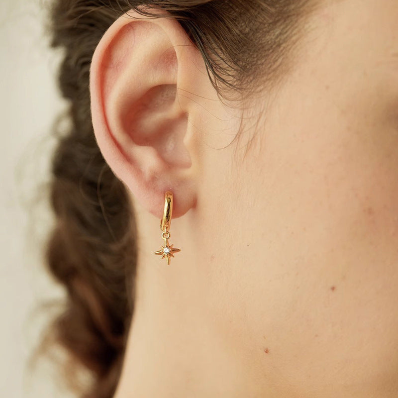 Wholesale Asymmetrical Star Earrings