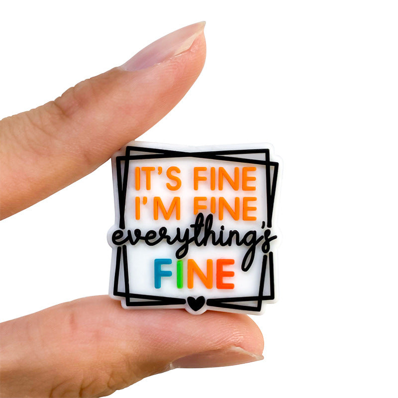 Wholesale 10pcs Square FINE Silicone Beads Focal Beads DIY Accessories ACC-BDS-WDX087