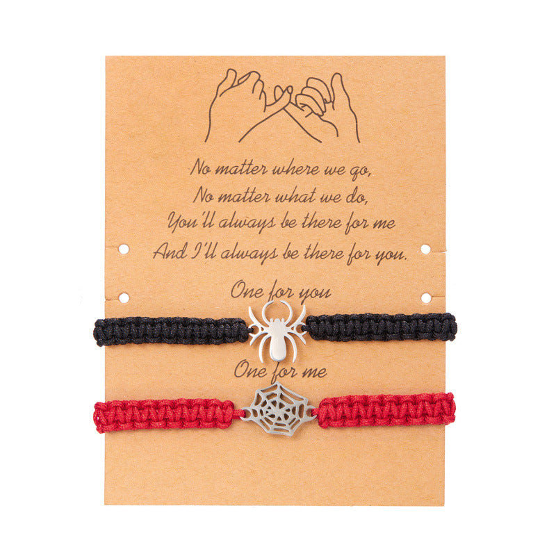 Wholesale  web Woven Bracelet Fashion Accessory for Couples Boutique Resale
