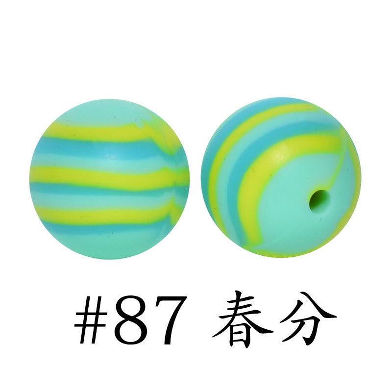 Wholesale 50pcs 15mm Western Style Leopard Skull Color Aztec Printed Silicone Balls Beads ACC-BDS-HeSheng008