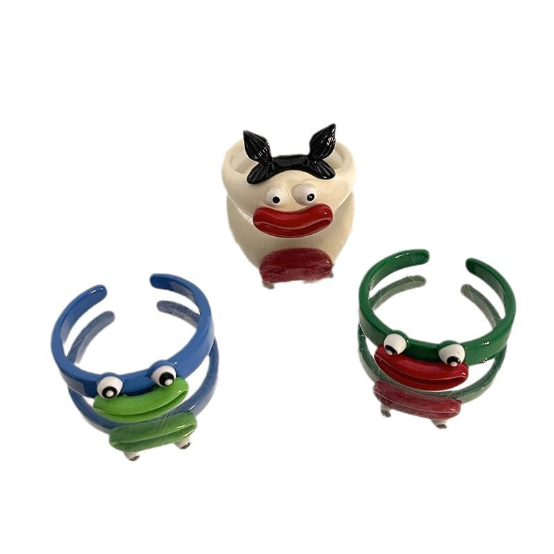 Wholesale Unique  cute sausage mouth ringr ring