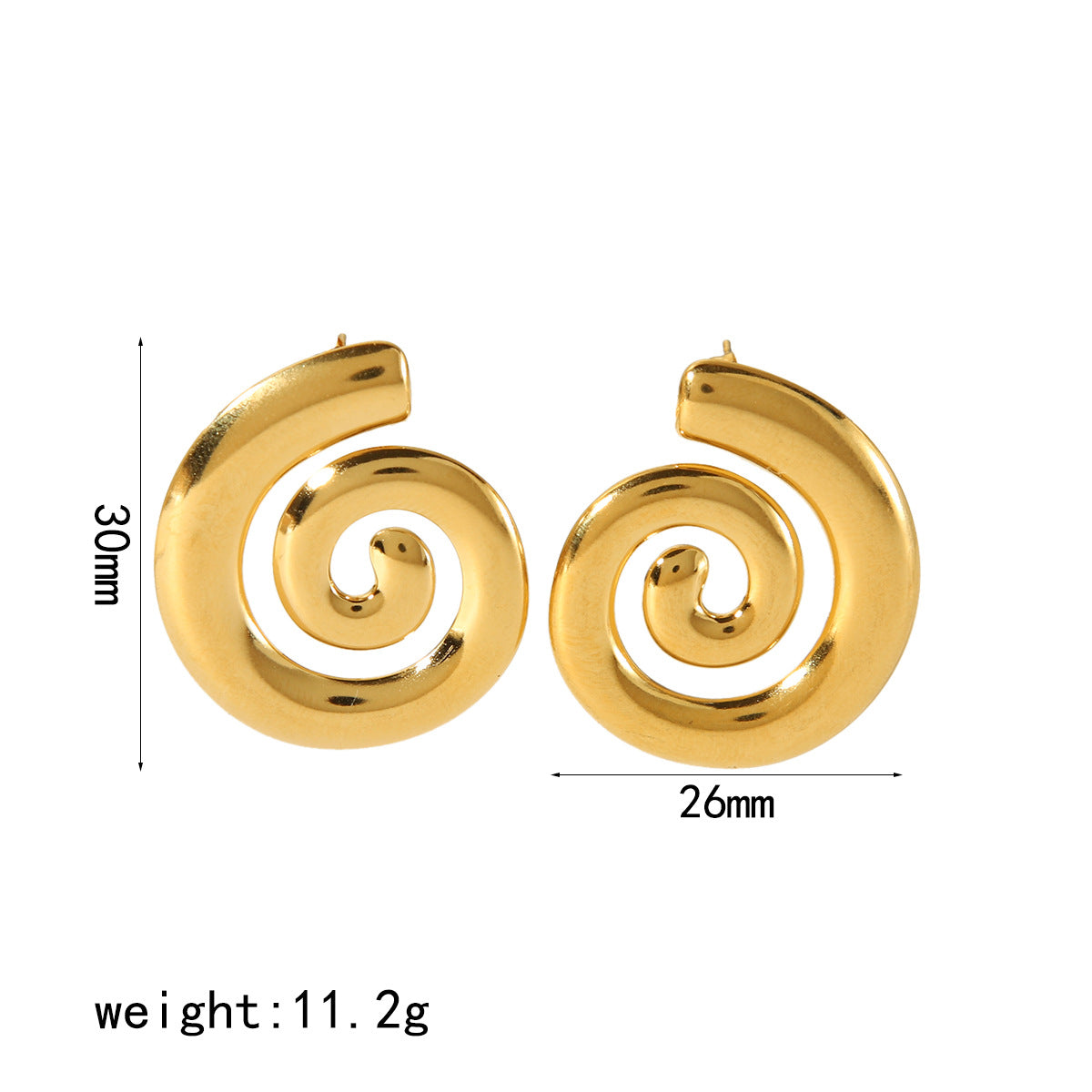 Wholesale Vintage Geometric Earrings 18K Gold Stainless Steel Earrings Threaded Earrings ACC-ES-LiQuan001