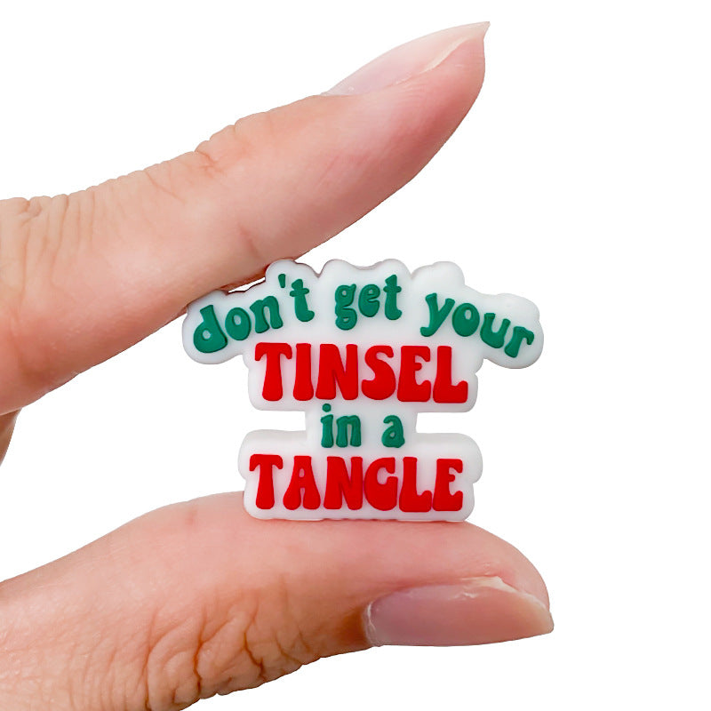 Wholesale 10pcs Cartoon Color Letter Silicone Beads DIY Handmade Beaded Pen Accessories ACC-BDS-WDX049