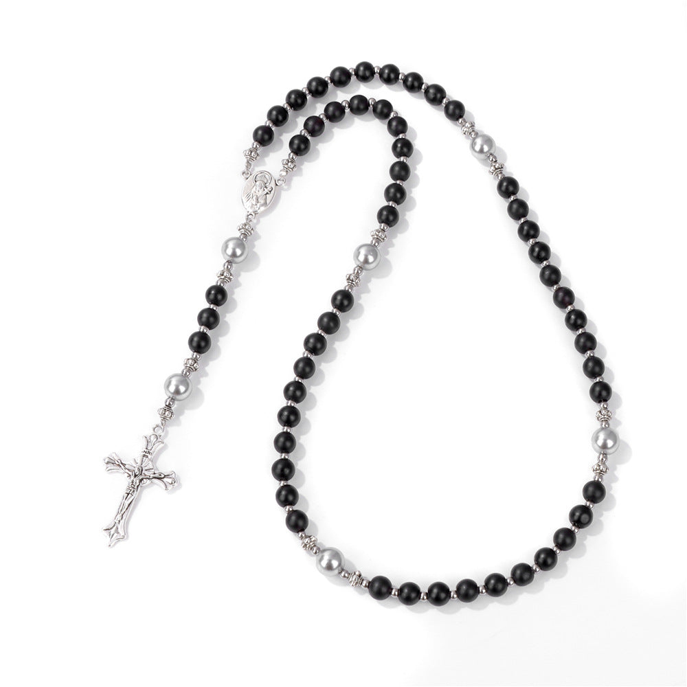 Wholesale Cross Shape Natural Stone Bead Bracelet Unisex Handmade Jewelry for Travel Gift Resale