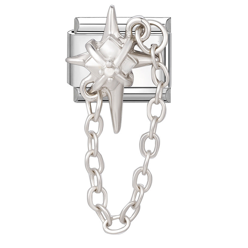 Wholesale Italian Charm Bracelet 9mm DIY Splicing Cute Creative Pendant Stainless Steel Composable Bracelet