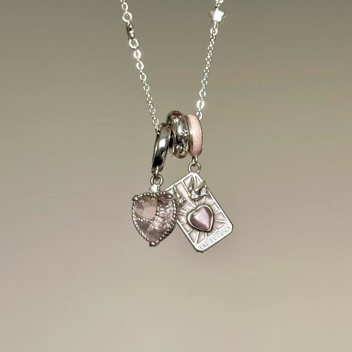 Wholesale Trendy Love Tarot Pendant Necklace Alloy Electroplating Fashion Accessory for Women