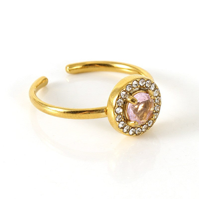 Wholesale Stainless steel zircon ring