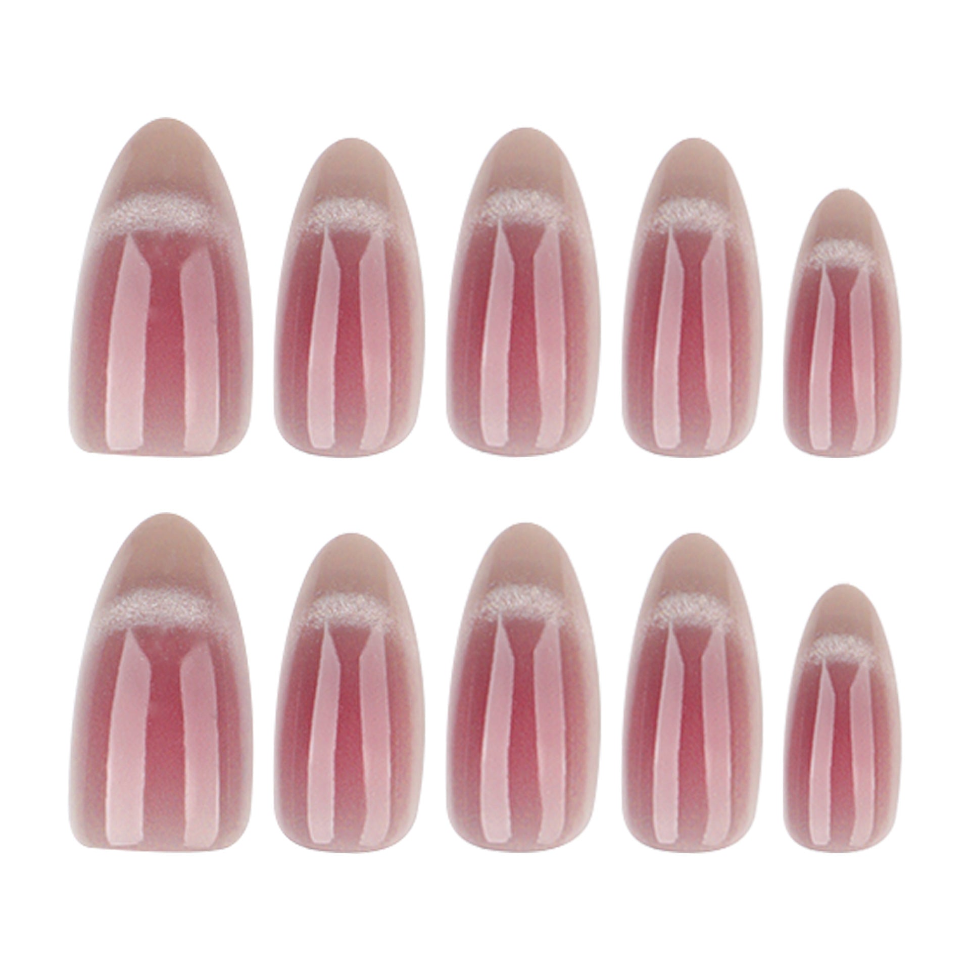 Wholesale 24 Pieces/box Pink Cat Eye Gradient Nails Kits Nail Stickers