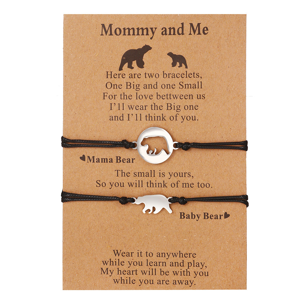 Wholesale Stainless Steel Horse Bracelet Mother's Day Set