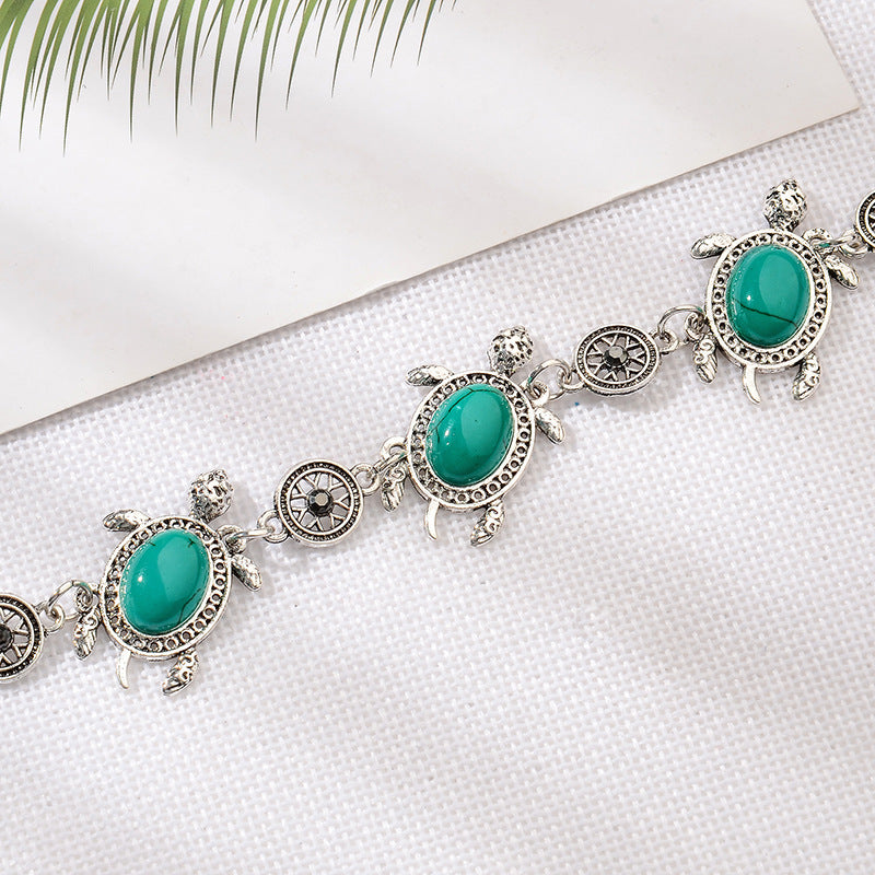 Wholesale Vintage Turquoise Turtle Necklace Bracelet Earring Set ACC-NE-HanQian001