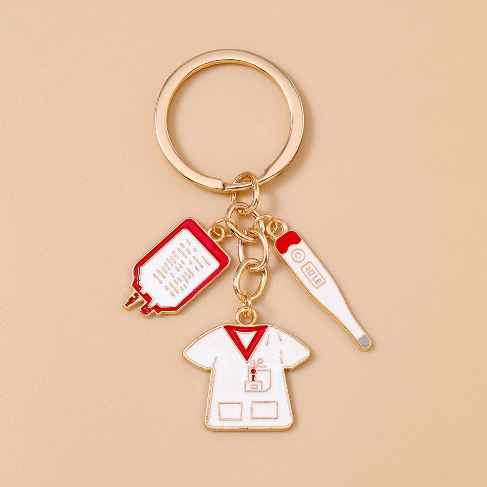Wholesale rhot nurse clothing nurse cap key chain key chain personalized medical supplies key ring bag pendant