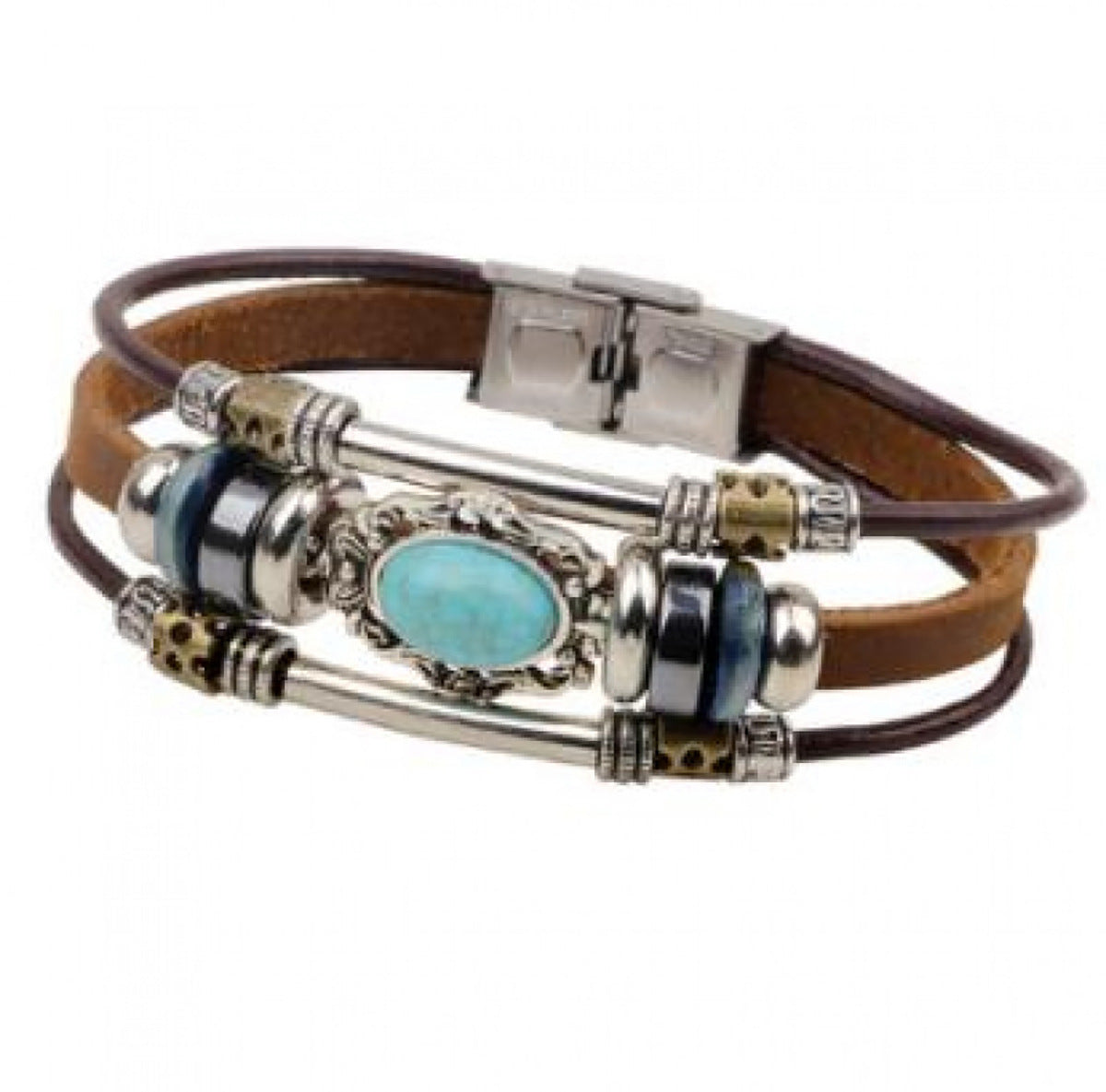Wholesale Vintage Turquoise Leather Bracelet  ACC-BT-Nanh001