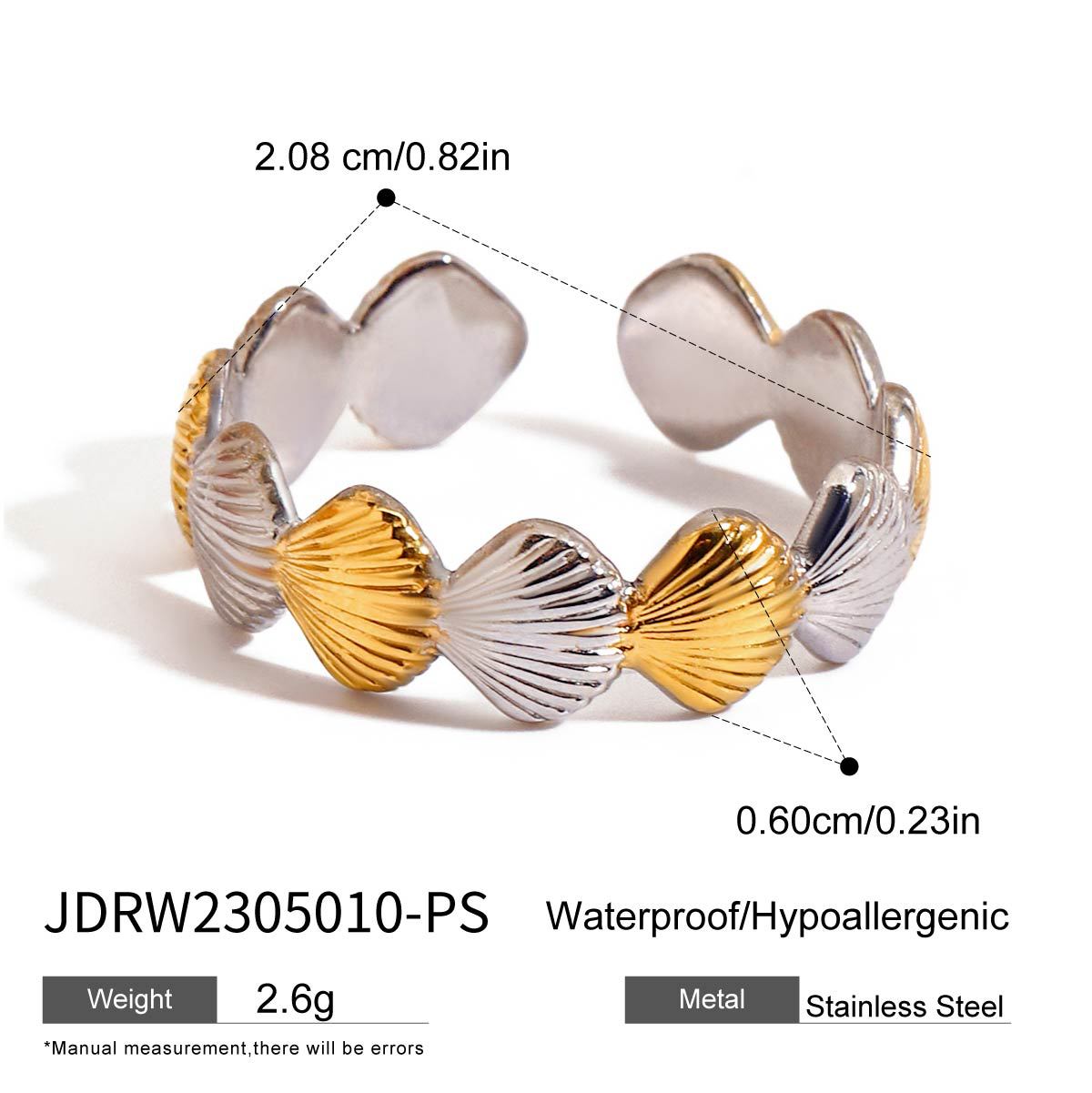 Wholesale 18k gold stainless steel ring