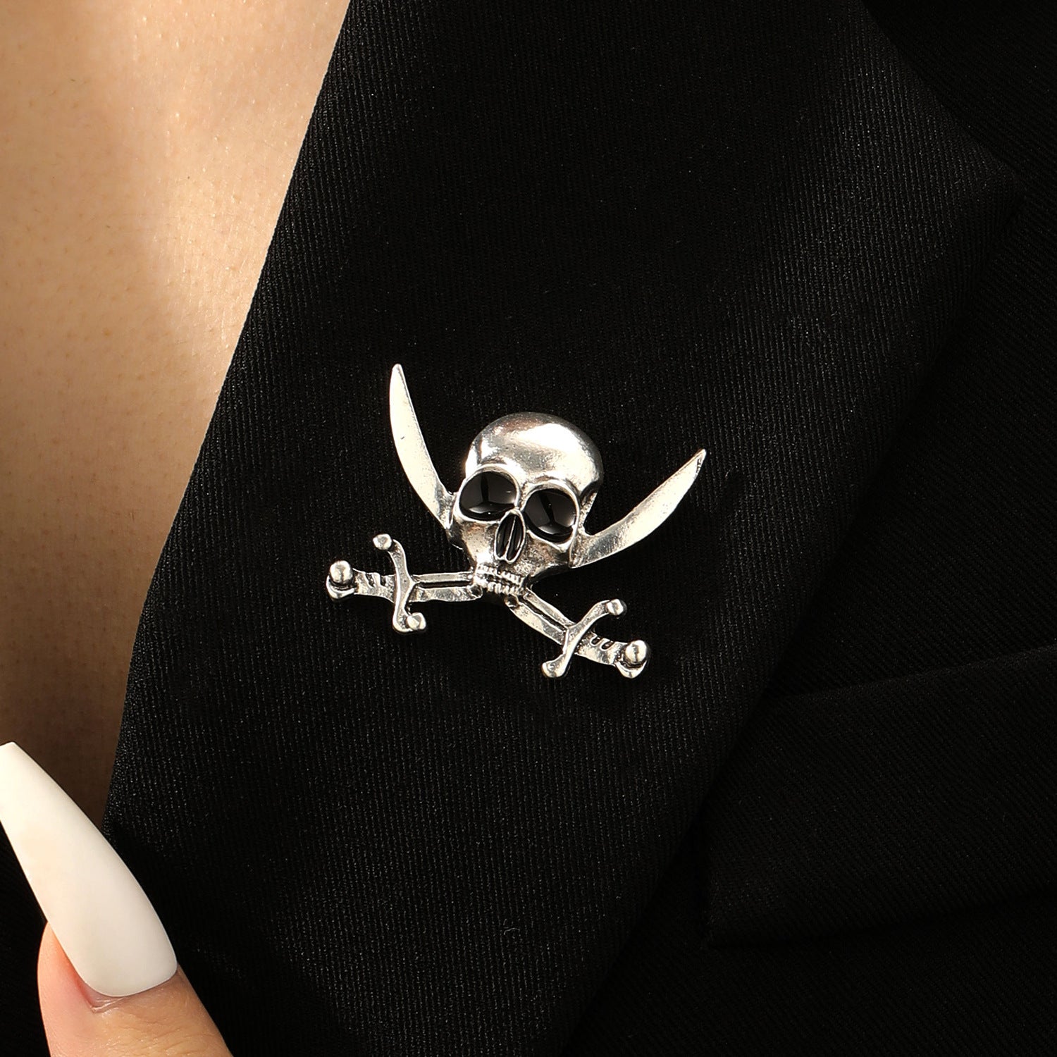 Wholesale Zinc Alloy Electroplated Skull Brooch  Unisex Gift for Resale