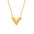 Wholesale  Luxury Design V-shaped Collarbone  18K Gold Titanium Steel Earrings Necklace