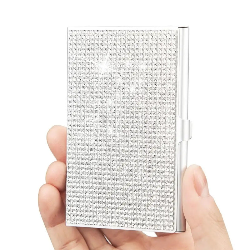 Wholesale Metal Rhinestone Business Card Holder with Rhinestone Business Card Box ACC-BCB-ChiHai001