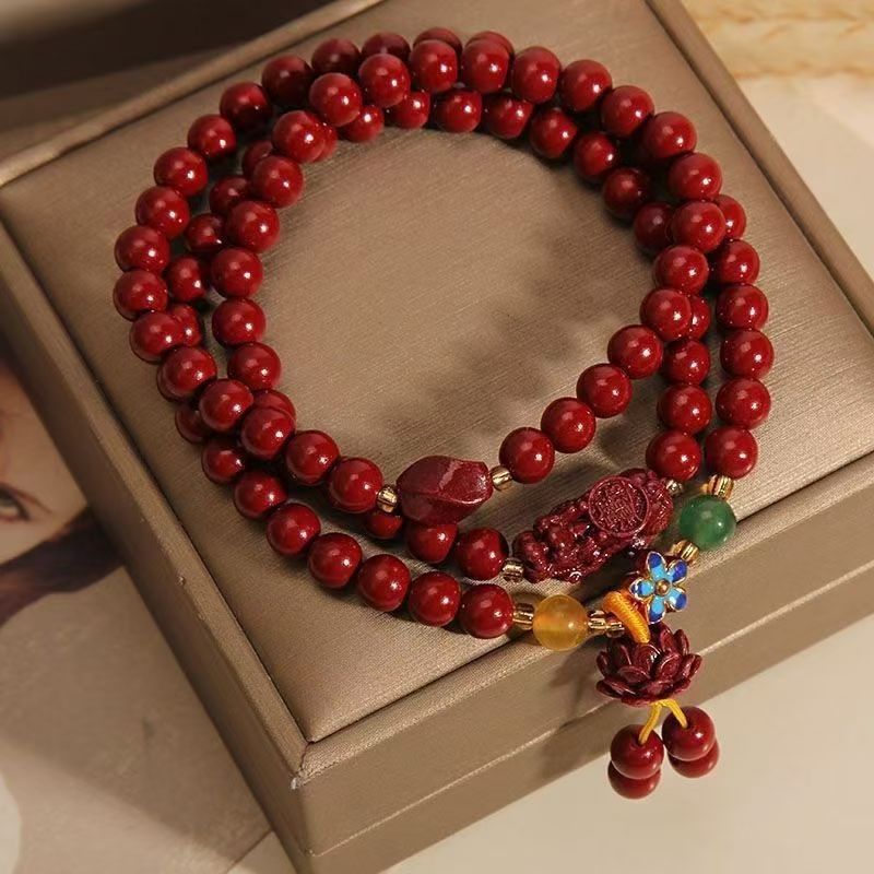 Wholesale Resin Bracelet Unisex Chinese Style Red Pixiu Beaded Jewelry for Everyday Wear