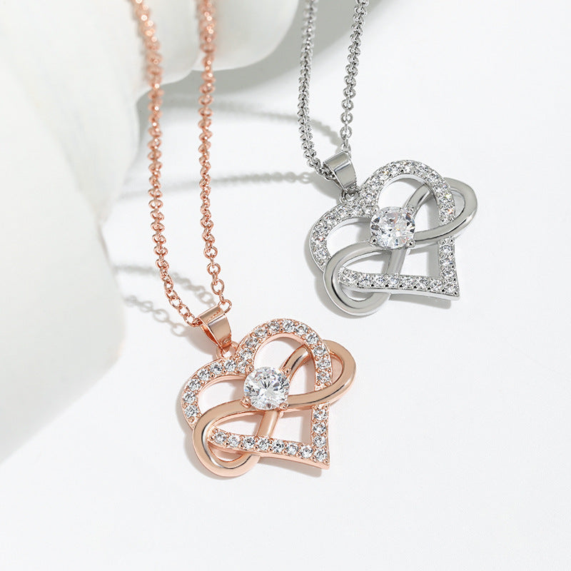 Wholesale Infinity Symbol 8 Heart Sweater Chain