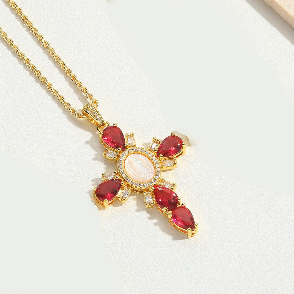 Wholesale cross pendant clavicle necklace