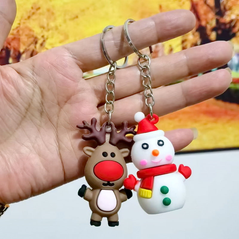 Wholesale Couple keychain car key pendant Christmas doll keychain