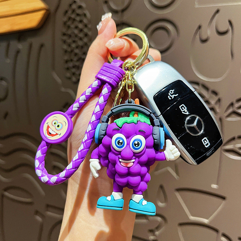 Wholesale Cartoon PVC Soft Glue Cute Fruit Keychains ACC-KC-HangLi011