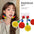 Wholesale long colorful pompom earrings