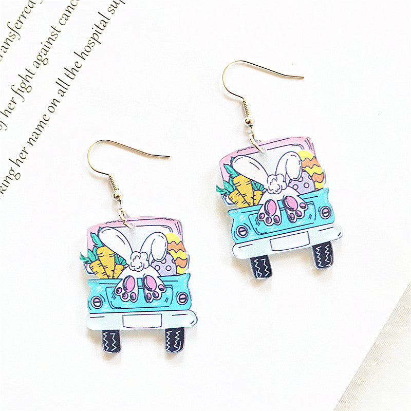 Wholesale Easter Cute Acrylic Print Earrings