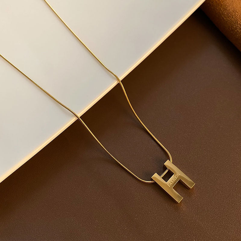 Wholesale Light Luxury Necklaces Titanium Steel Necklace Snake Bone Necklace ACC-NE-Yuxi011