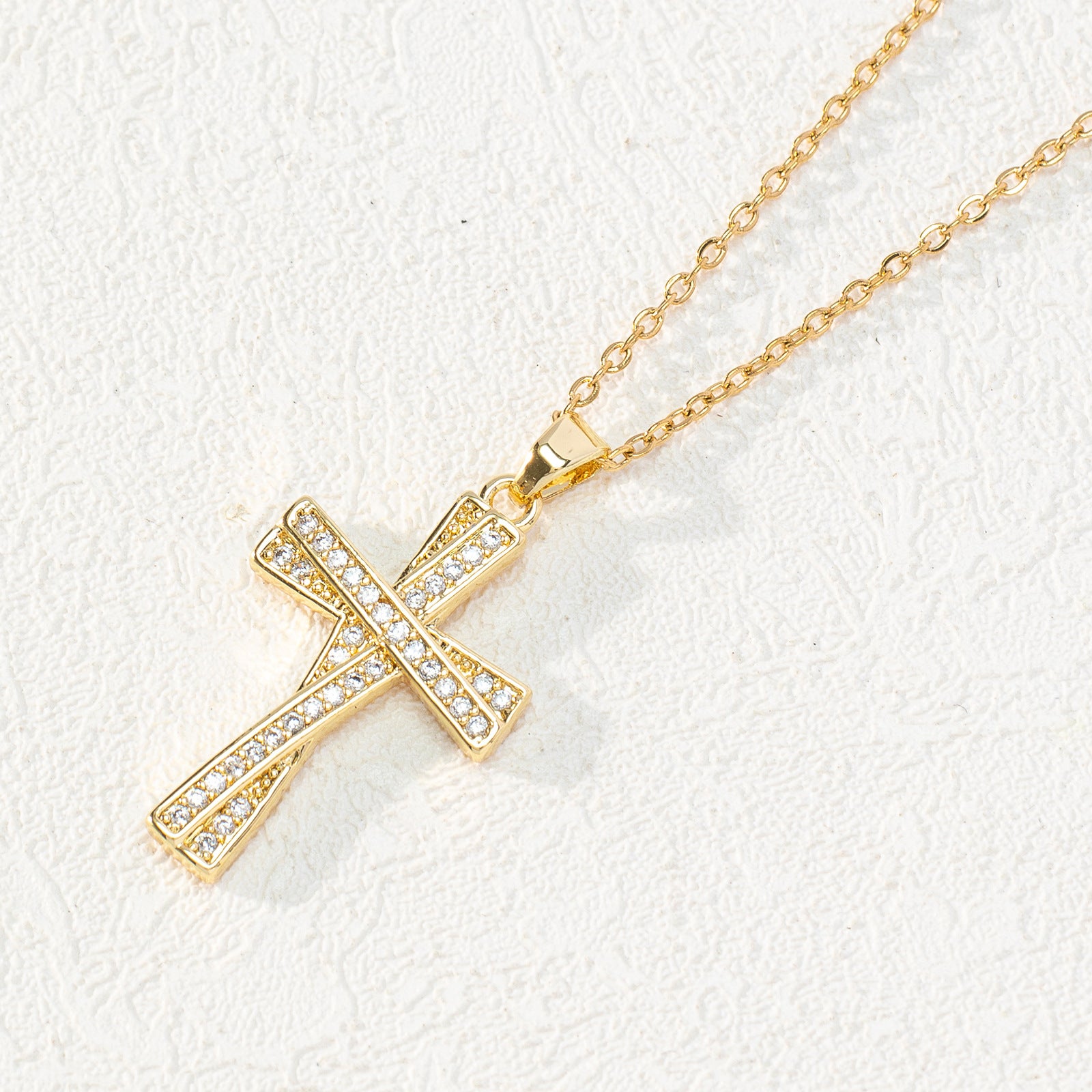 Wholesale Zircon Cross Pendant Necklaces Zircon Clavicle Chain ACC-NE-SY009