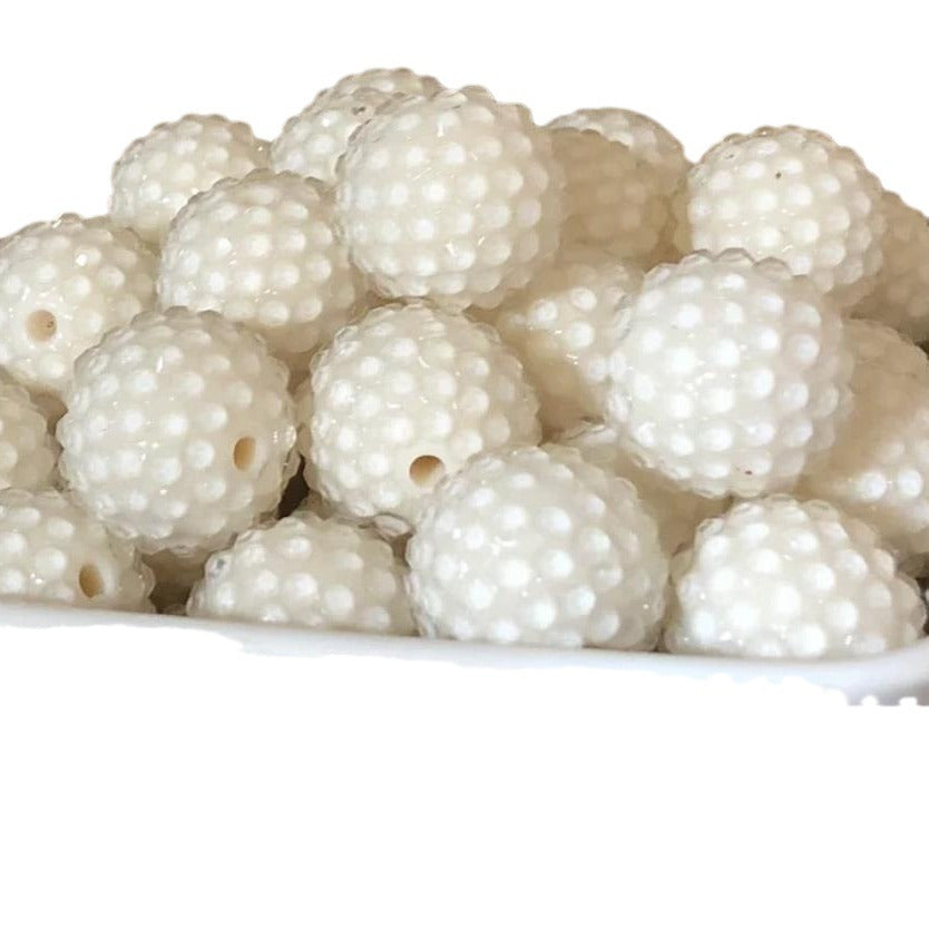 Wholesale 5pcs Off-white Transparent 16MM-22MM Resin Diamond Beads ACC-BDS-NiJia063