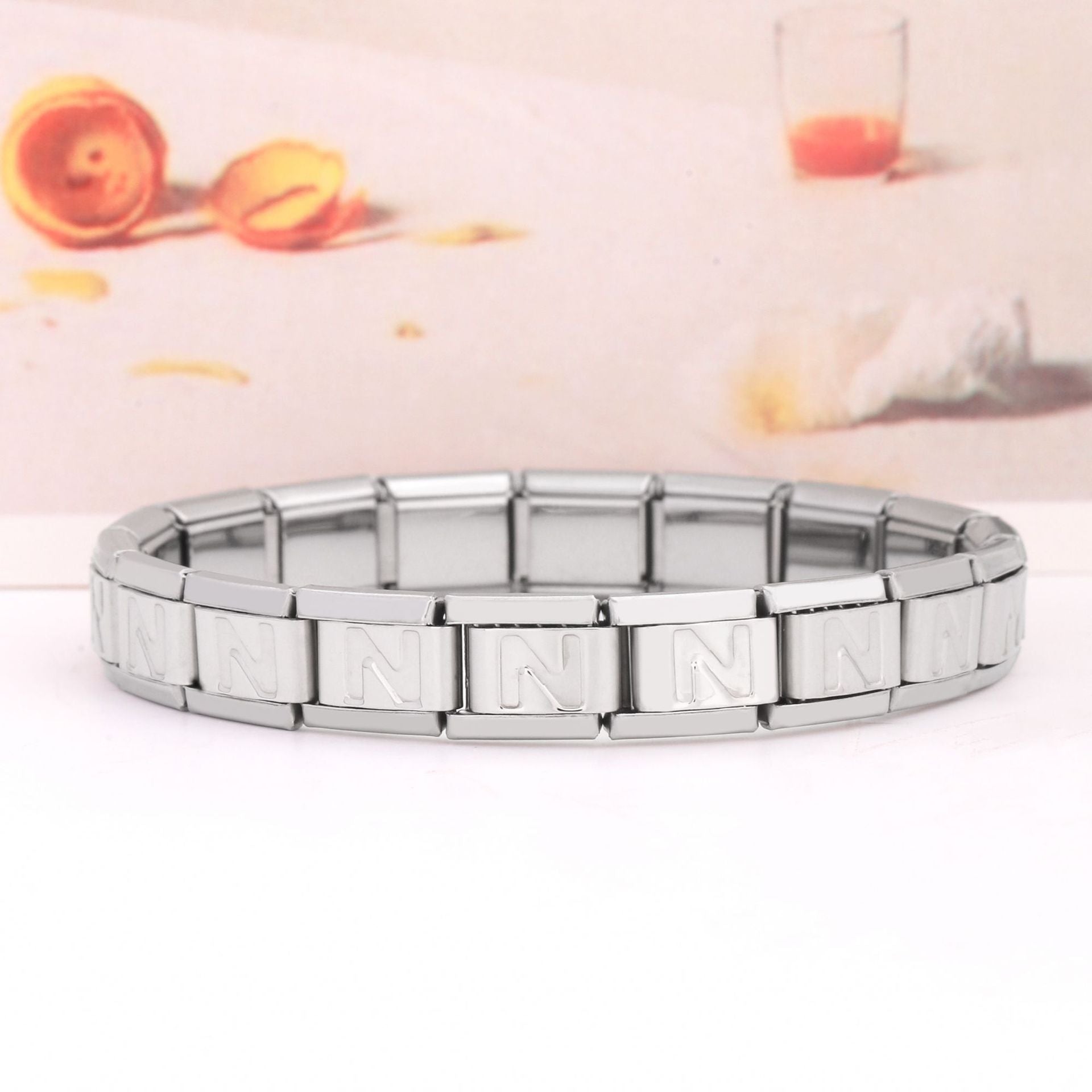 Wholesale Italian Charm Bracelet 9mm DIY Splicing Removable Stainless Steel Letter Composable Bracelet ACC-BT-XY047