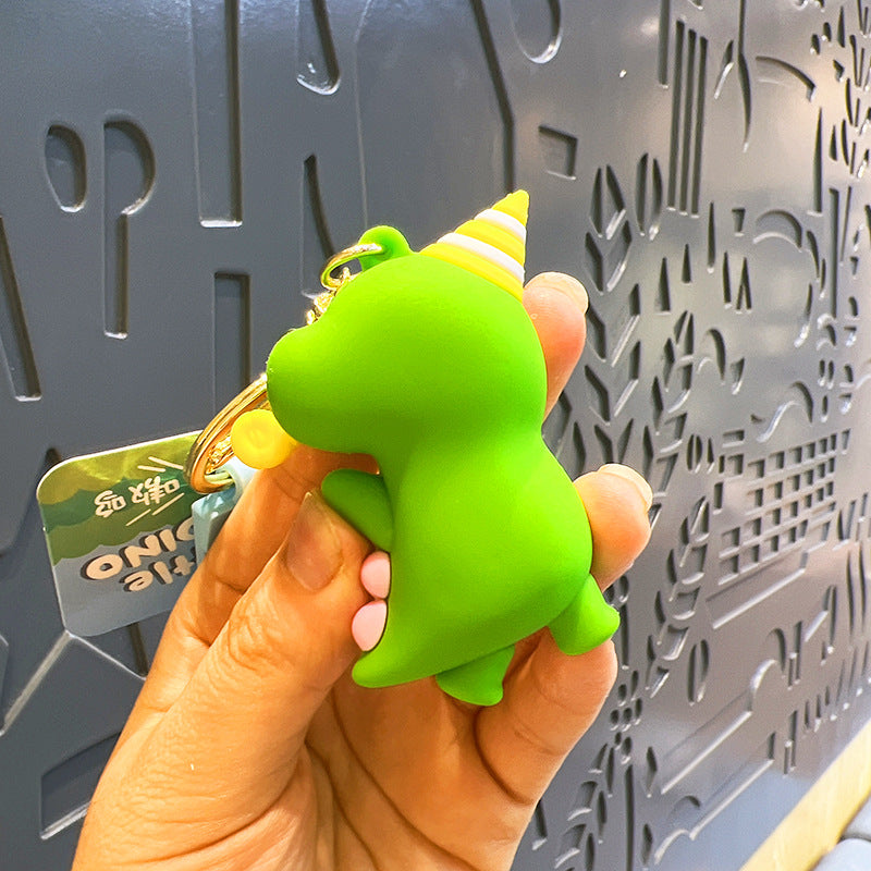 Wholesale Cartoon Little Dinosaur Silicone Keychain ACC-KC-JuCai005